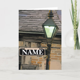 New Orleans Street Sign, edit name Card