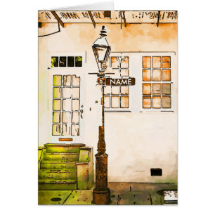 New Orleans Street Sign, edit name Cards