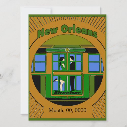 New Orleans Streetcar Art Deco