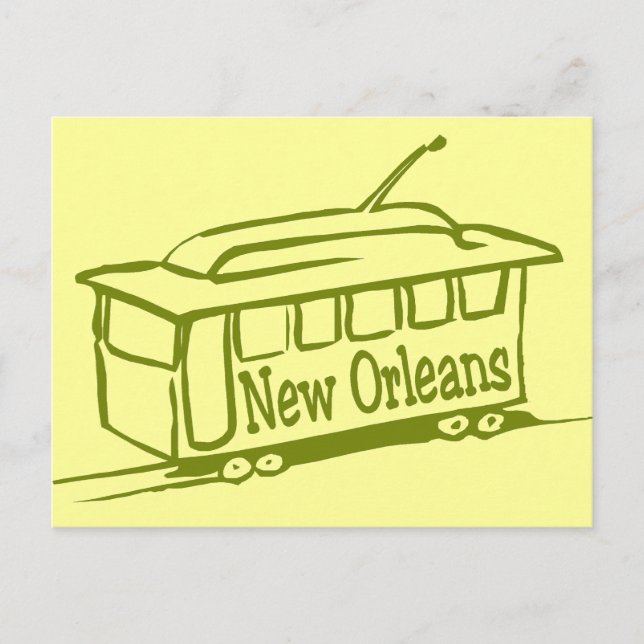 New Orleans Streetcar Postcard (Front)
