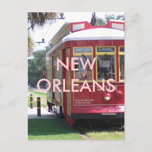 New Orleans Streetcar Postcard