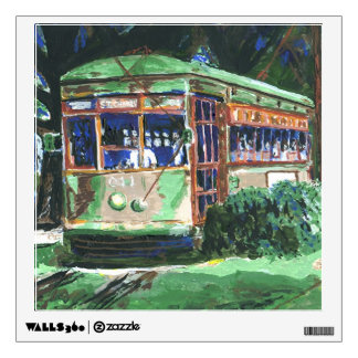 New Orleans Streetcar Print Wall Decal