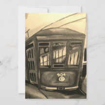 New Orleans Streetcar Themed Invitation 