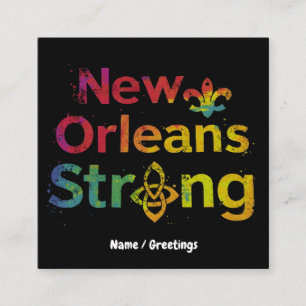 New Orleans Strong 2025 Inspiring NOLA Pride  Square Business Card