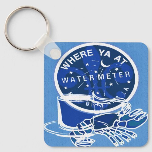 New Orleans Symbols French Quarter Meter Cover Mag Keychain