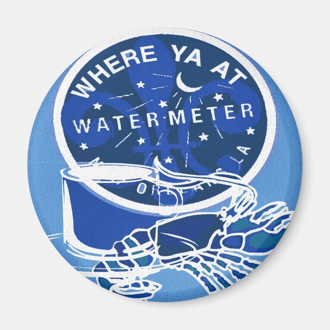 New Orleans Symbols French Quarter Meter Cover Magnet (Front)