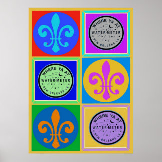 New Orleans Symbols Poster