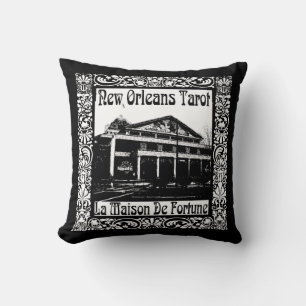 New Orleans Tarot, La Maison De Fortune Throw Pillow