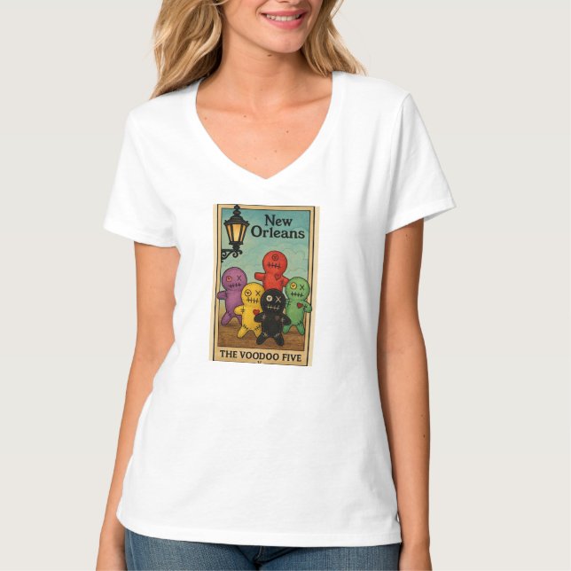 New Orleans Themed design called, "The Voodoo V " T-Shirt (Front)