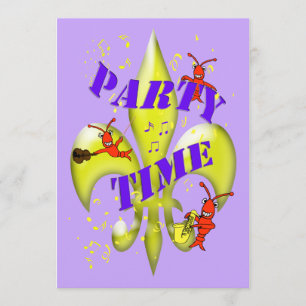 New Orleans themed Party Invitation