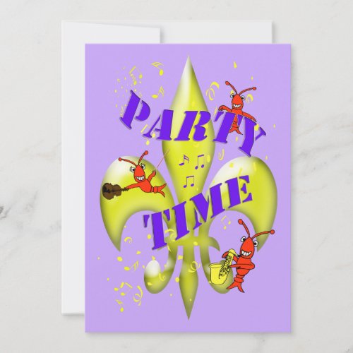New Orleans themed Party Invitation