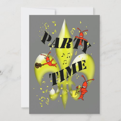 New Orleans themed Party Invitation