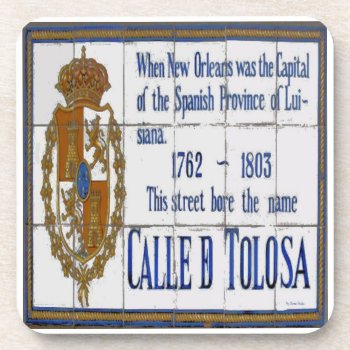 New Orleans Toulouse St Mural Beverage Coaster by figstreetstudio at Zazzle