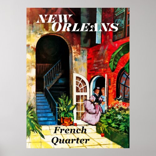 New Orleans travel poster