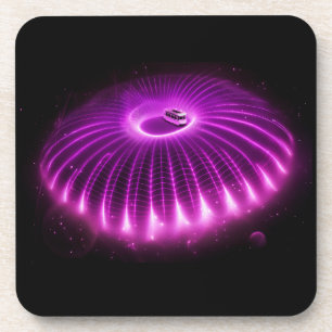 New Orleans Trolley Bus Teleported By Alien Force Beverage Coaster