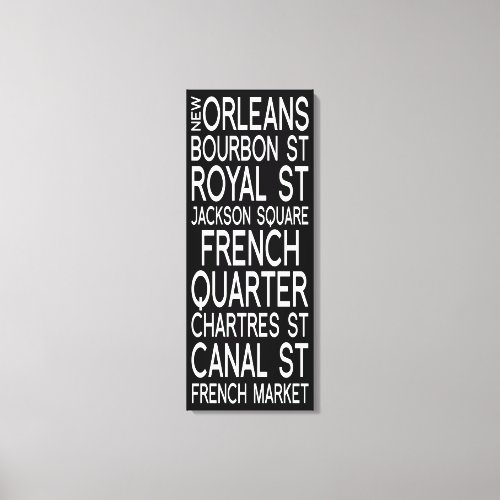 New Orleans  Typography Canvas Print