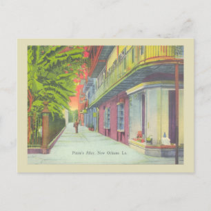 New Orleans Vintage Pirate's Alley Street Scene Postcard