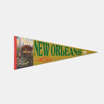 New Orleans Vintage Souvenir Style Pennant Flag by whereabouts at Zazzle