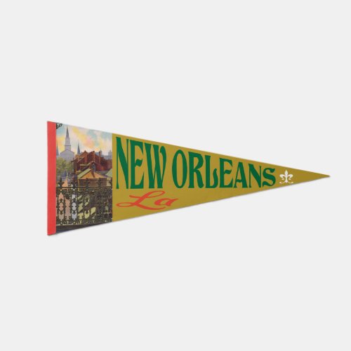 New Orleans vintage souvenir style Pennant Flag