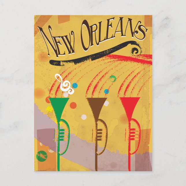 New Orleans Vintage Travel poster Postcard (Front)
