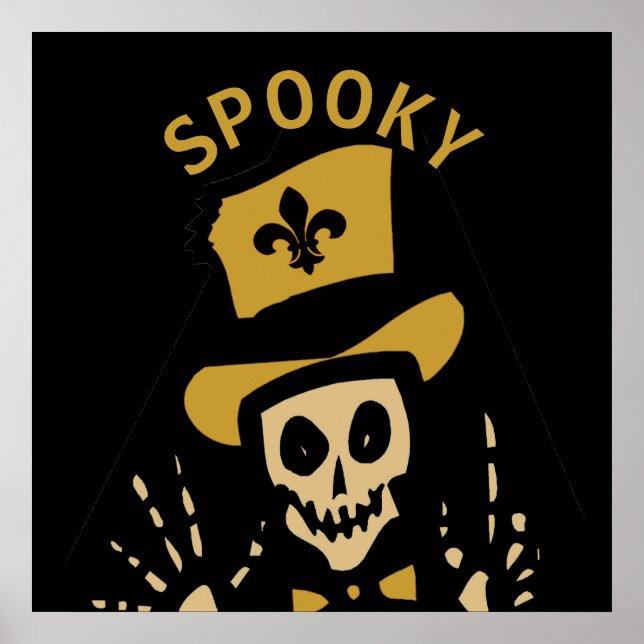 New Orleans Voodoo Man, SPOOKY, edit text Poster (Front)