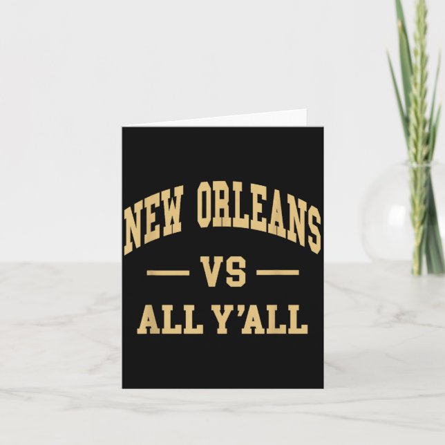 New Orleans Vs All Y'all - Throwback Design - Clic Card (Front)