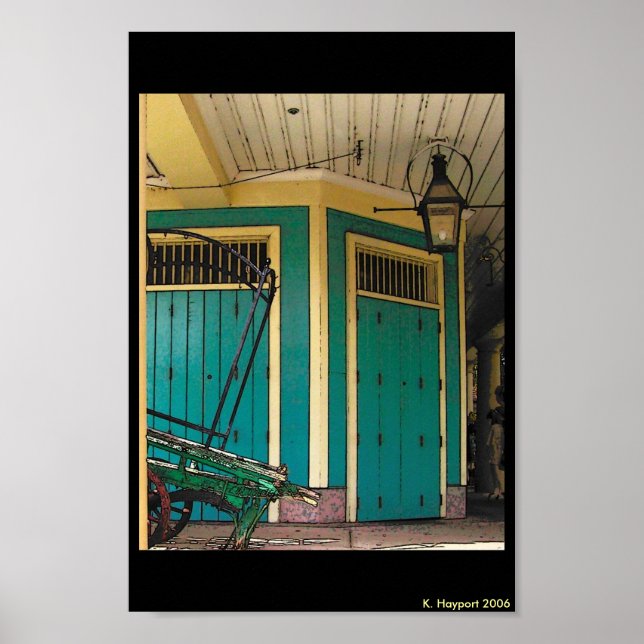New Orleans Wagon on Street Poster (Front)