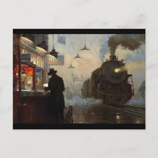 New Orleans waiting for the train Postcard (Front)