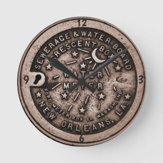 New Orleans Water Meter Clock, add text Round Clock