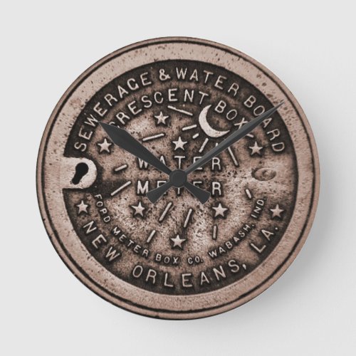 New Orleans Water Meter Cover Clock Face