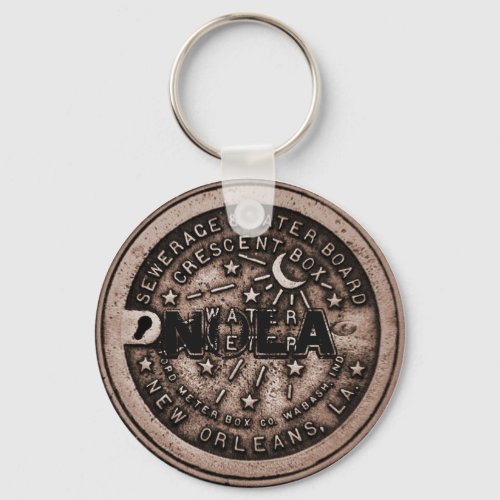 New Orleans Water Meter Cover edit text Keychain