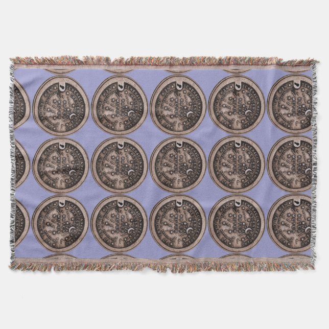 New Orleans Water Meter Cover Throw Blanket (Front)