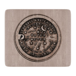 New Orleans Water Meter Lid Cutting Board