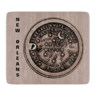 New Orleans Water Meter Lid Cutting Board