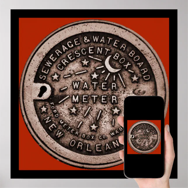 New Orleans Water Meter Wall Art Zazzle