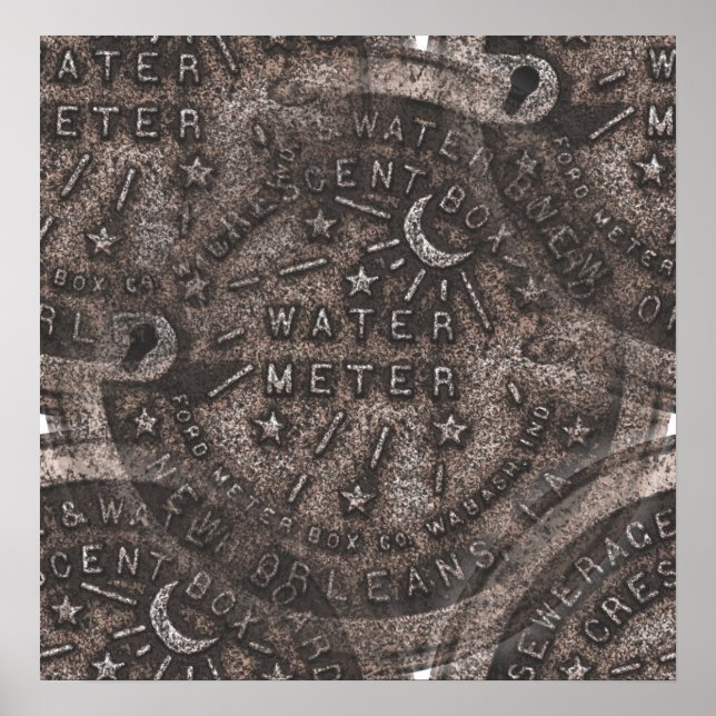 New Orleans Water Meter Wall Art (Front)