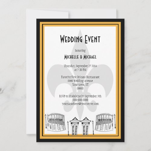 New Orleans Wedding Event Invite