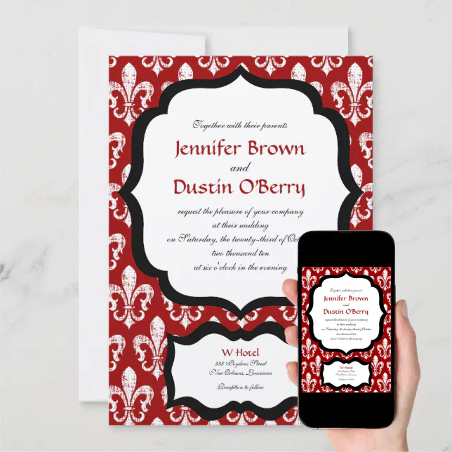New Orleans Wedding Invitation Zazzle