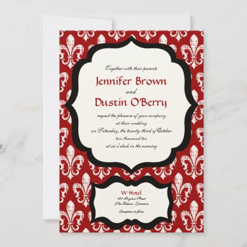 New Orleans Wedding Invitation