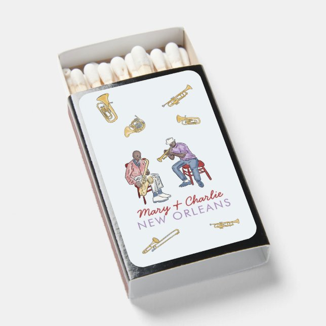 New Orleans Wedding  Matchboxes (Front Open)