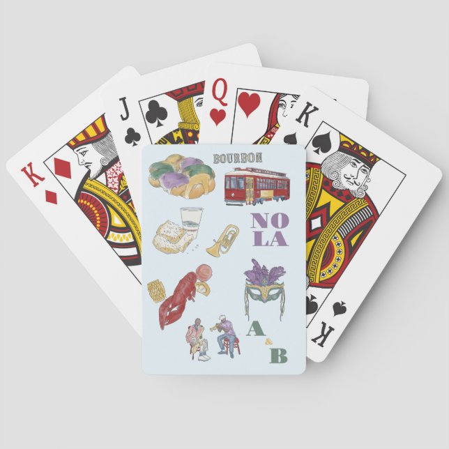 New Orleans Wedding  Poker Cards (Back)