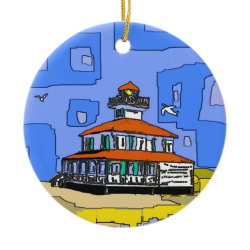 New Orleans West End Lighthouse Ceramic Ornament