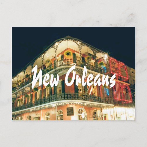 New Orleans with French Quarter photo Postcard