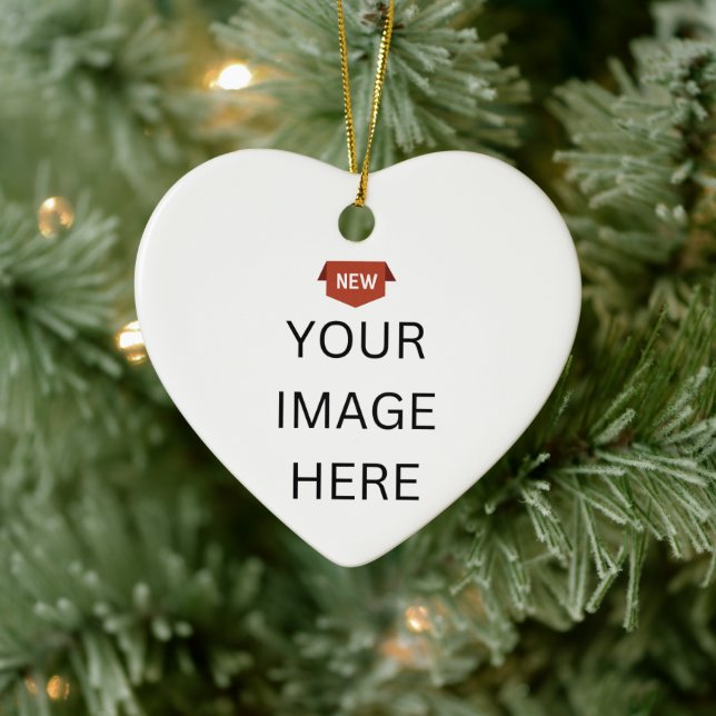 NEW! Ornament - Ceramic Heart - Custom (Tree)