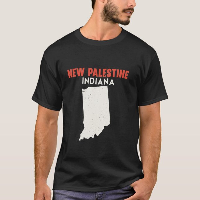 New Palestine Indiana USA State America Travel Ind T-Shirt (Front)