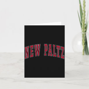 New Paltz New York Souvenir College Style Red Text Card