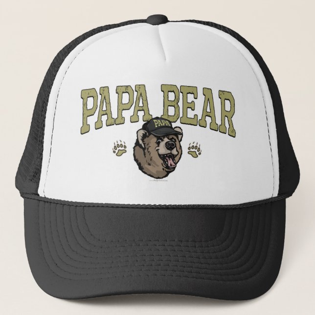 New Papa Bear Father's Day Gear Trucker Hat (Front)