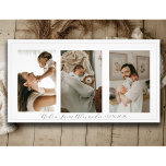 New Parents Baby 3 Photo Collage Personalized<br><div class="desc">A simple modern 3 photo poster of new parents and new baby. Personalize with your baby's name and birth date under the photos.</div>
