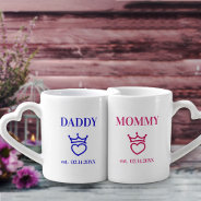 New Parents Blue And Pink Mommy And Daddy Coffee Mug Set at Zazzle
