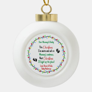  New Parents   Ceramic Ball Christmas Ornament
